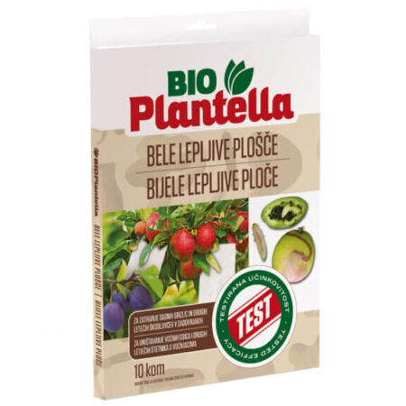 Лепящи Bio Plantella бели листове против насекоми и вредители 10 бр. ( за овошки и градината)
